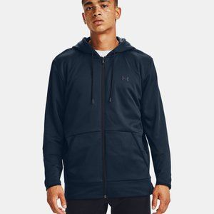 Under Armour Men's Hooded Sweatshirt Fleece Full Zip Blue XL - NEW NWT